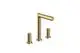 AXOR-HG-AXOR-Uno-3-Loch-Waschtischarmatur-200-mit-Zerogriffen-und-Zugstangen-Ablaufgarnitur-Polished-Gold-Optic-45133990 gallery number 1